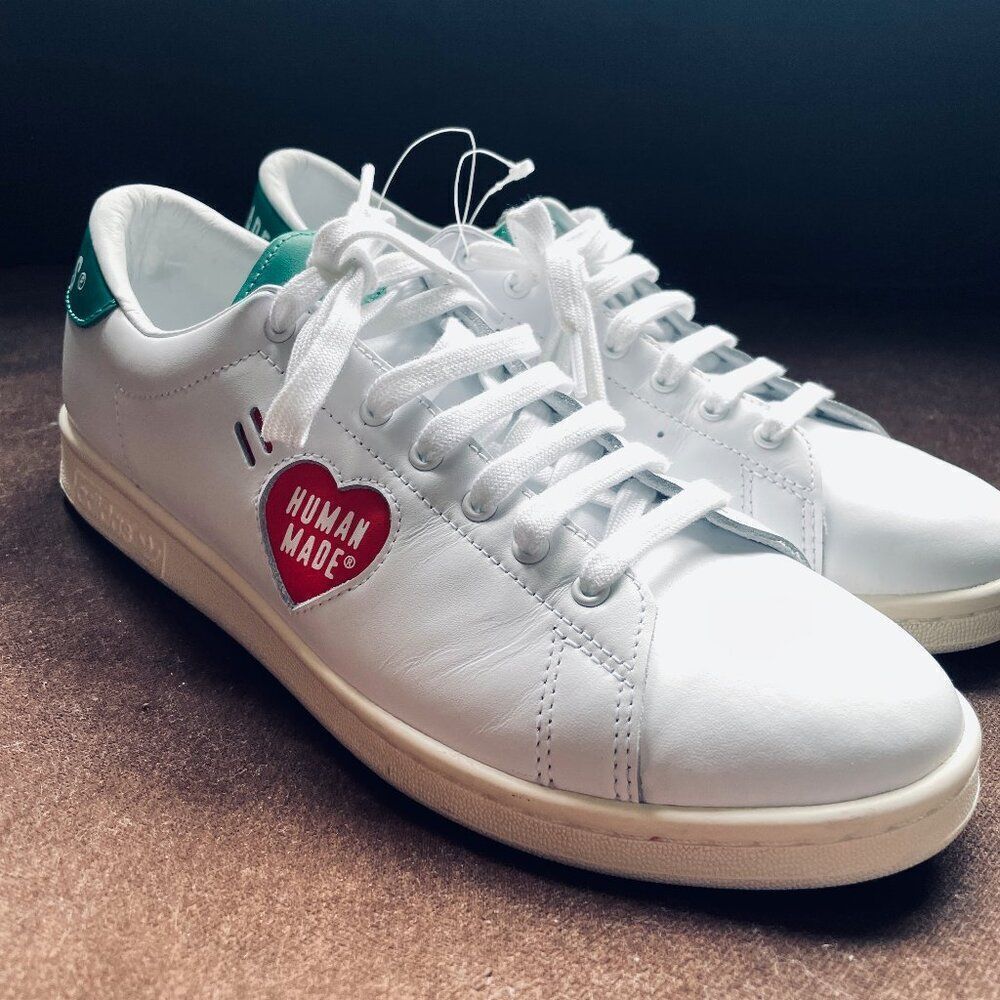 Adidas Stan Smith Human Made Athletic Tennis Shoe White Trainer Mens 9.5 RARE SZ
